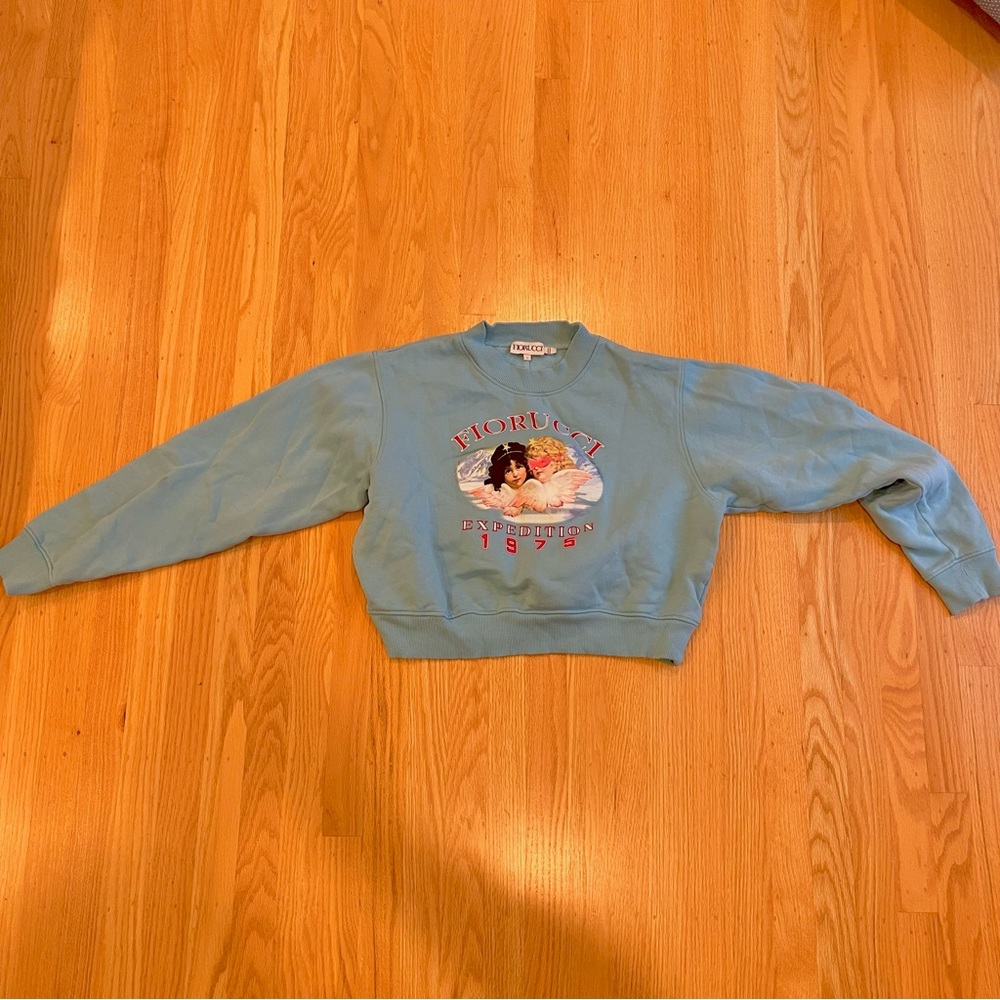 Fiorucci sweatsuit NWOT sweatshirt and sweatpants. Baby blue.